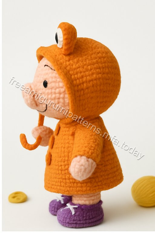 Amigurumi Raincoat Pig Free Pattern
