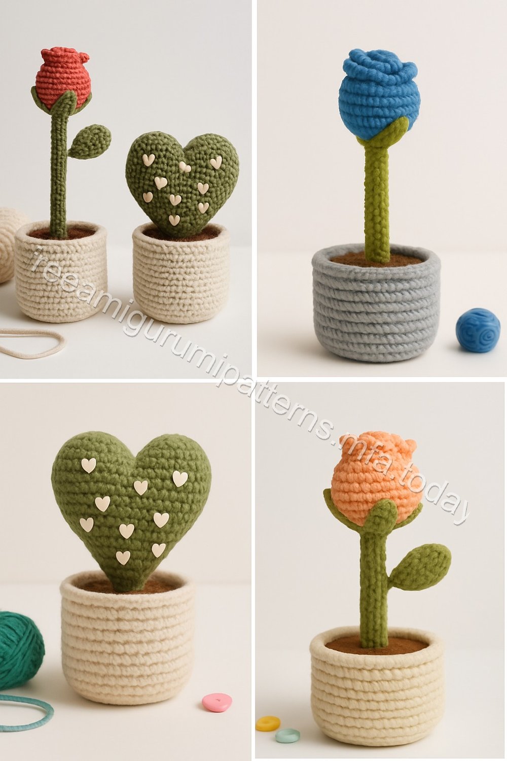 Amigurumi Love Planters Free Pattern