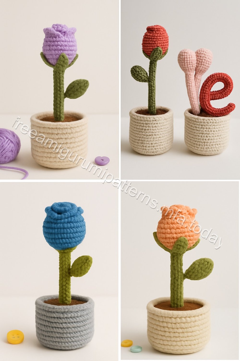 Amigurumi Love Planters Free Pattern
