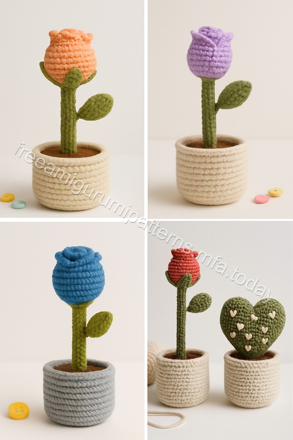 Amigurumi Love Planters Free Pattern