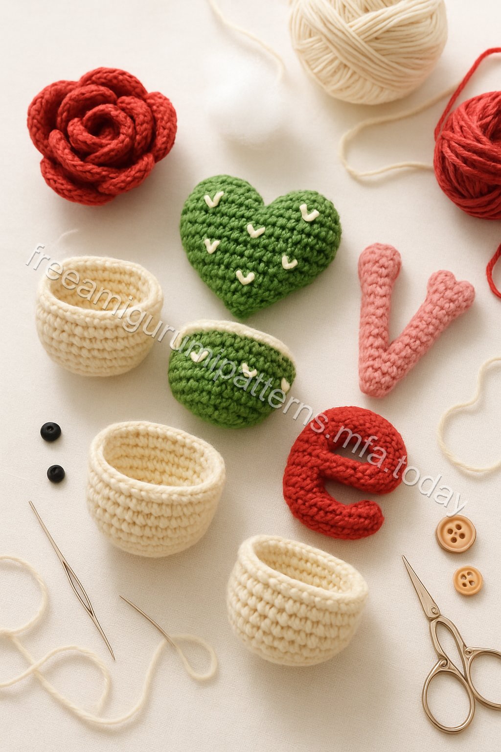 Amigurumi Love Planters Free Pattern