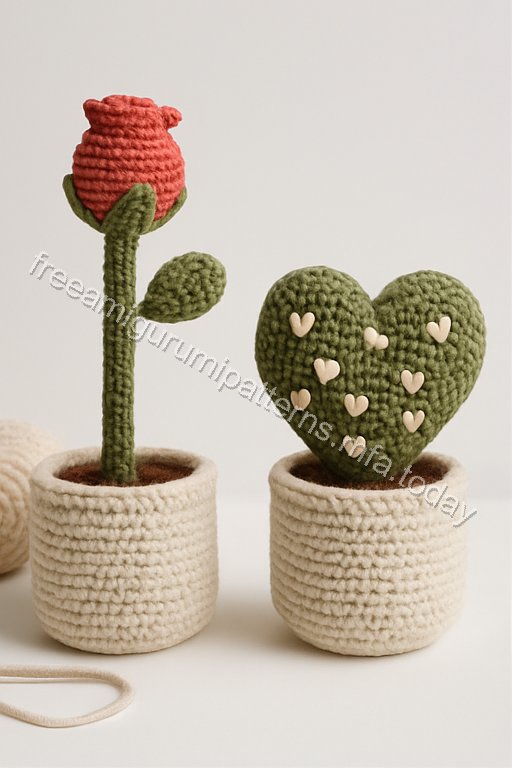 Amigurumi Love Planters Free Pattern