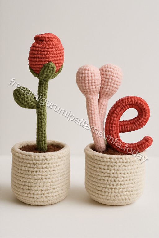 Amigurumi Love Planters Free Pattern