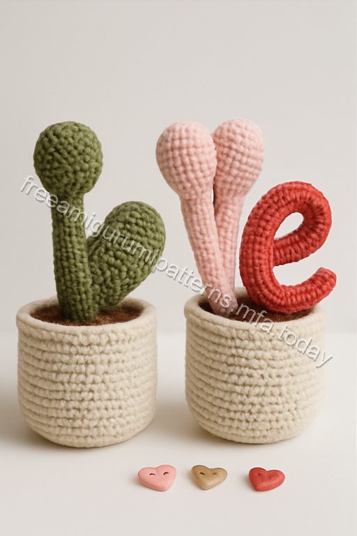 Amigurumi Love Planters Free Pattern
