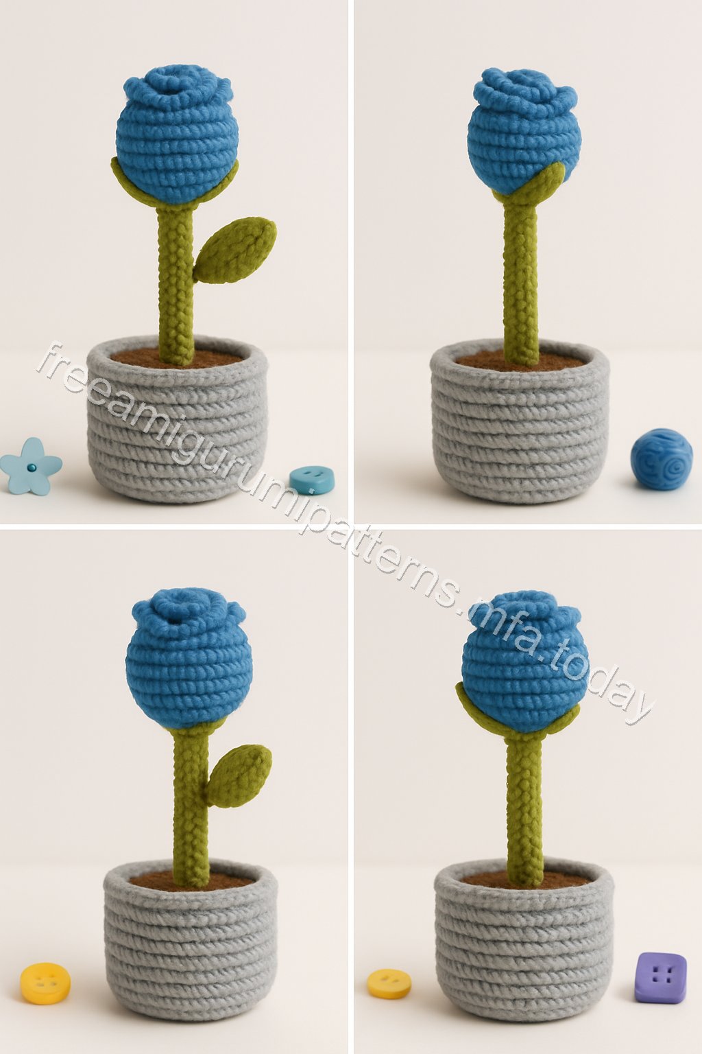 Amigurumi Love Planters Free Pattern