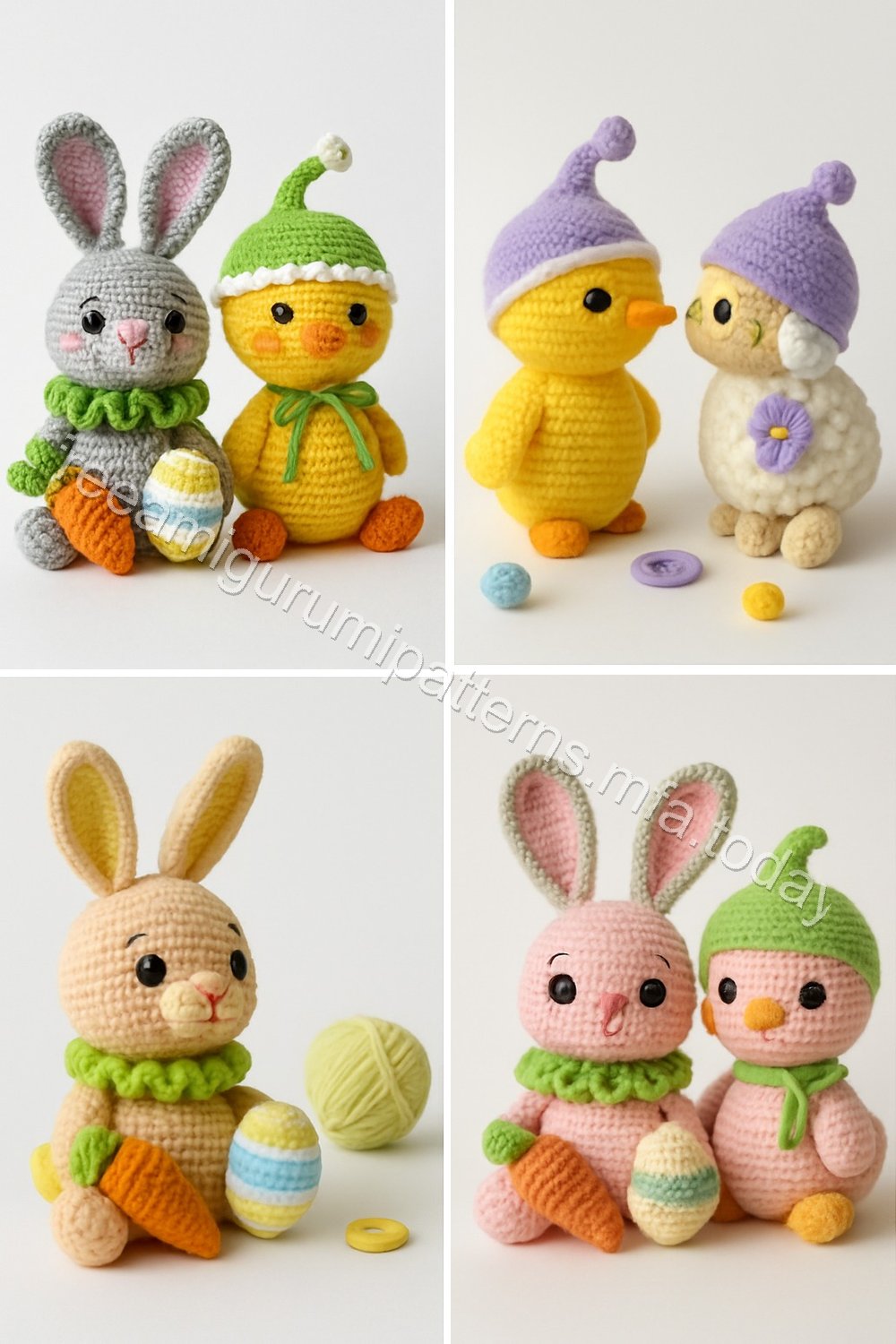 Amigurumi Spring Harvest Trio Free Pattern