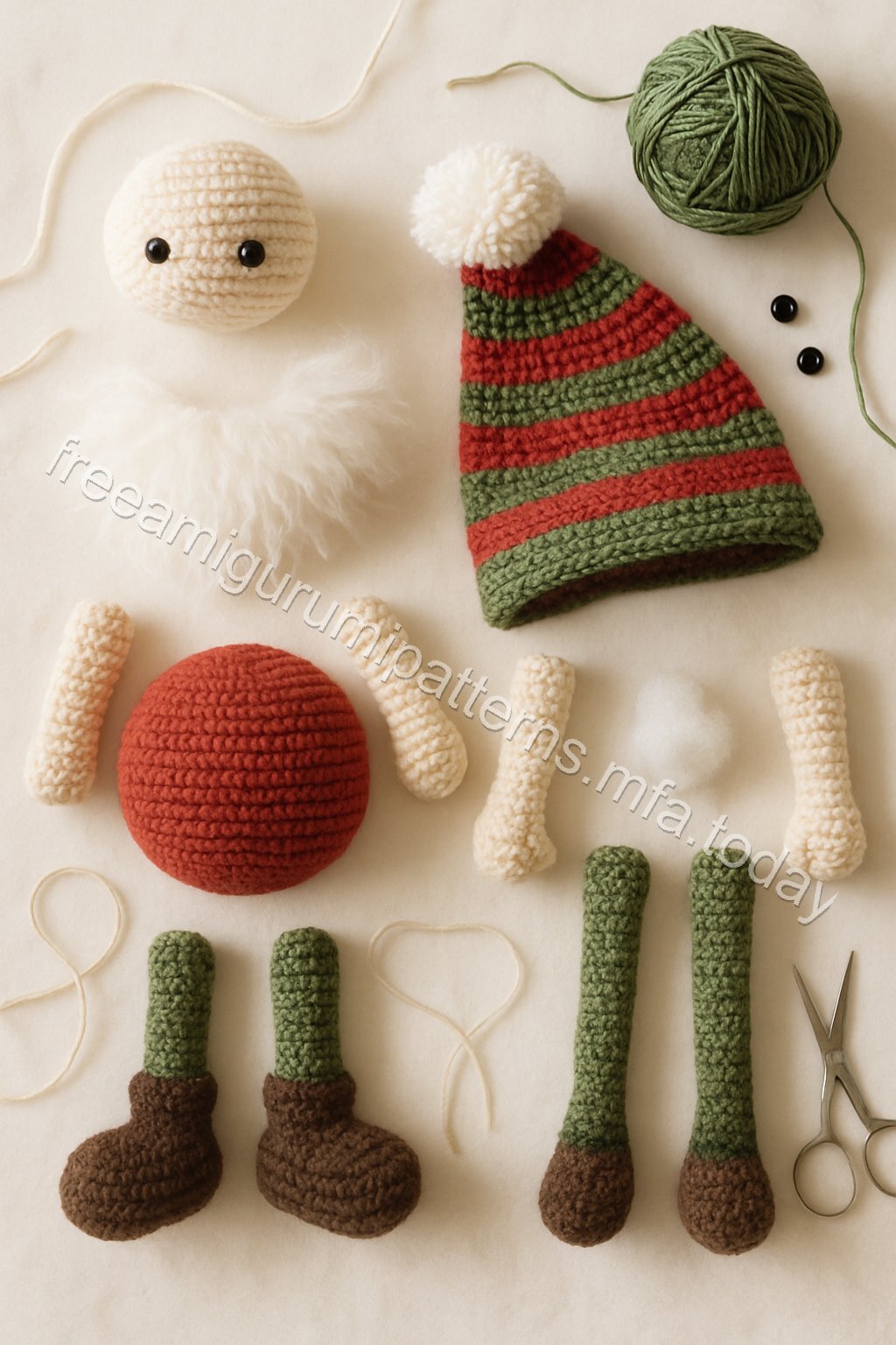Amigurumi Christmas Toilet Paper Holding Gnome Free Pattern